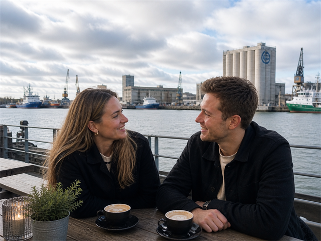Kaffe ved havnen
