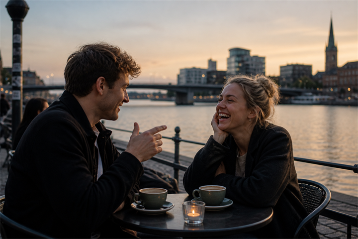 Kaffe på havnefronten